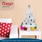 4E's Novelty 23" Prelit Mini White Christmas Tree with Lights, Ornaments, Star Topper & Gift Boxes, Small Tabletop Holiday Tree for Home Bedroom Office Decor
